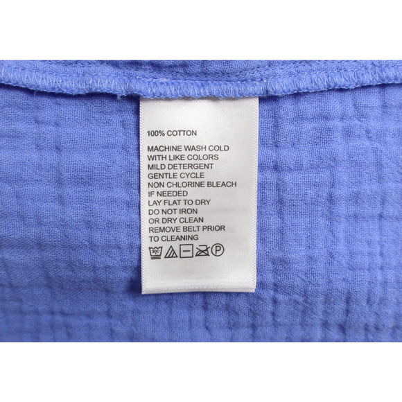 Tommy Bahama Women's Island Gauze Off-the-Shoulder Blue Midi Dress Sz M - Picture 7 of 9